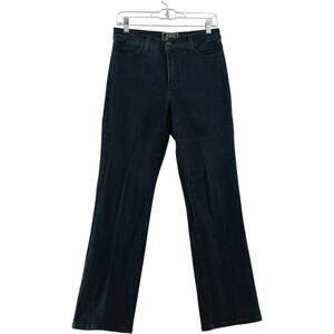 NYDJ Jeans Womens 8P Petite Dark Wash Straight Leg Stretch Denim USA Made